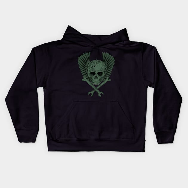 Skull Biker t-shirt Kids Hoodie by ArtDigitalWings